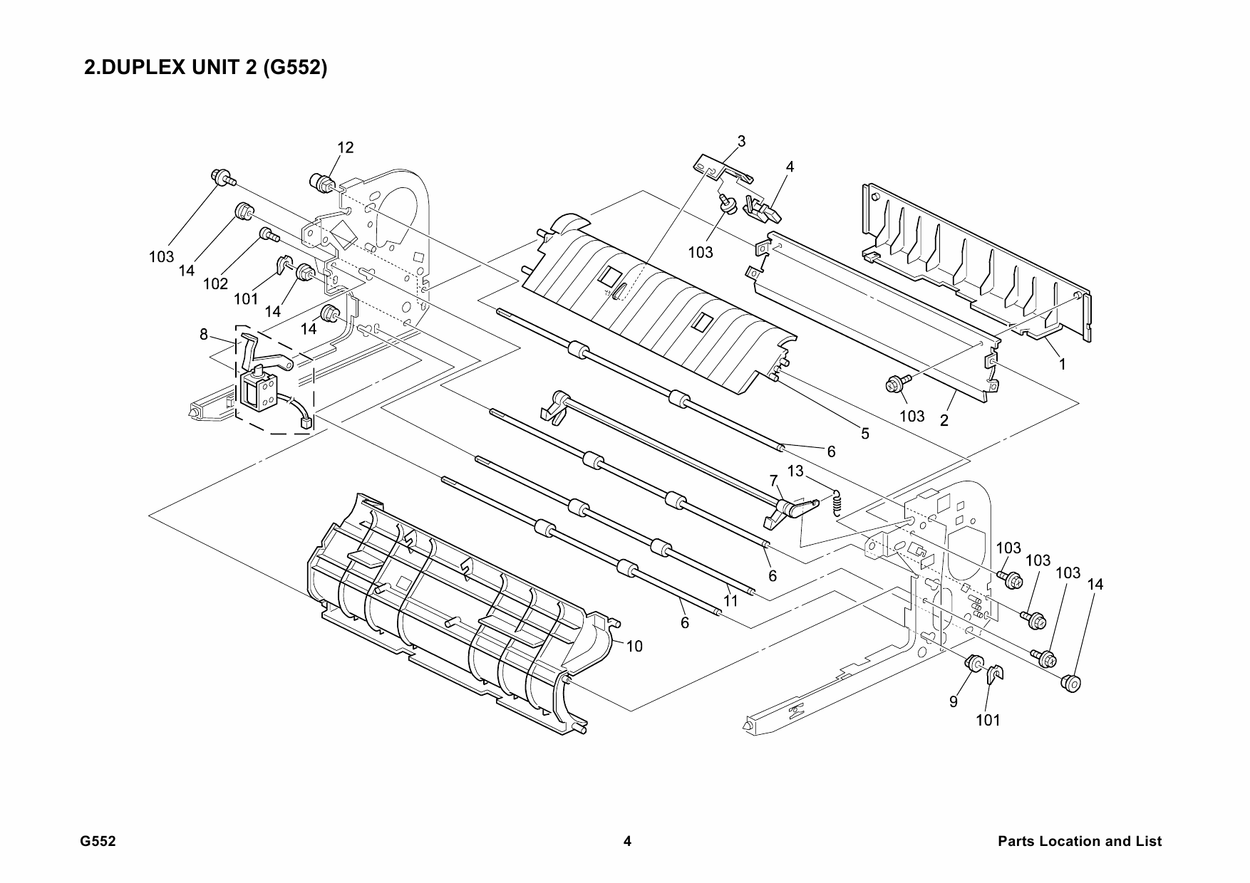 RICOH Options G552 DUPLEX-UNIT Parts Catalog PDF download-2 RICOH Options G552 DUPLEX-UNIT Parts Catalog PDF download-2